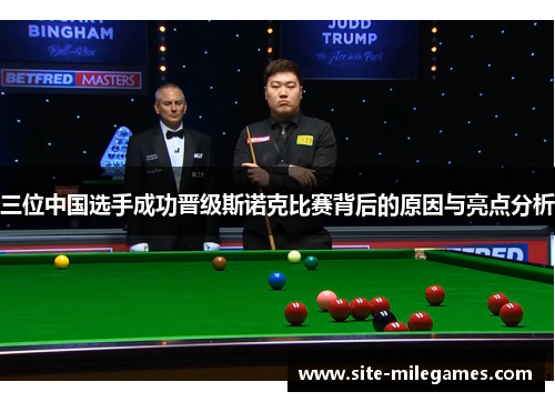 三位中国选手成功晋级斯诺克比赛背后的原因与亮点分析